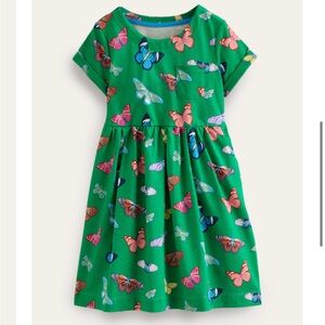 Mini Boden Butterfly Short Sleeve Fun Jersey Dress Size 5-6Y